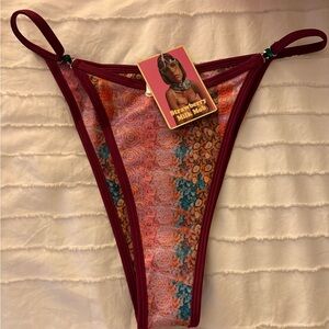 Strawberry Mini Mob Floral Bikini Bottom